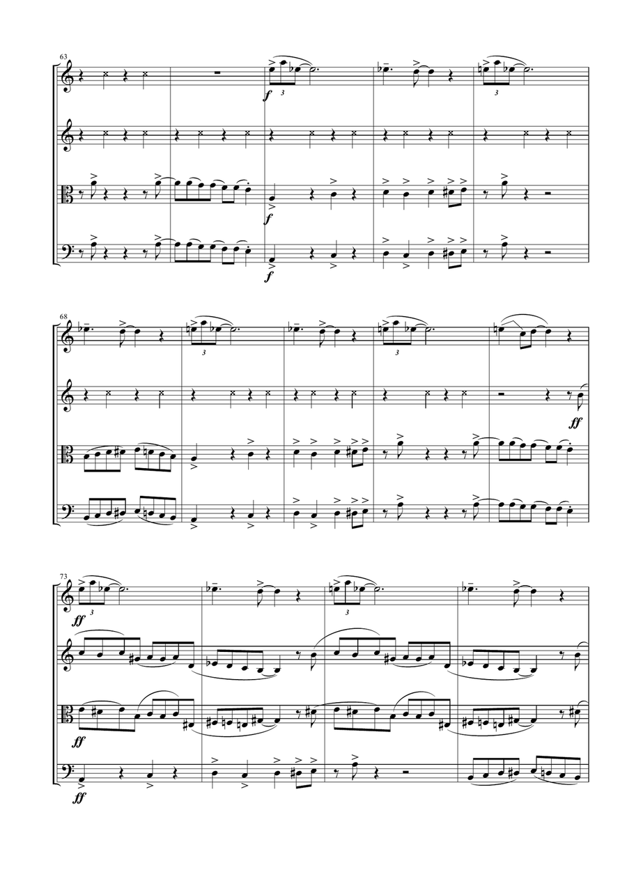 Sing, Sing, Sing String Quartet scores gallery preview page 5