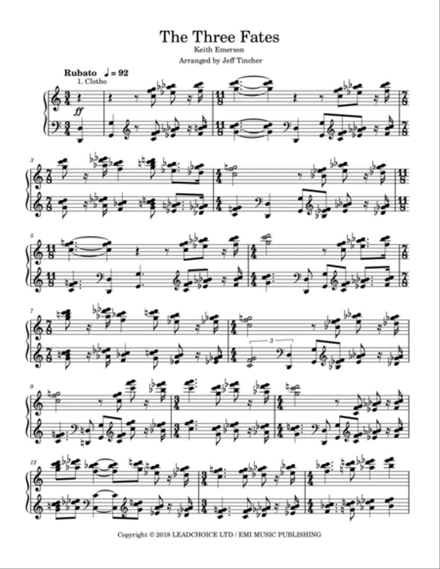 The Three Fates Piano Solo scores gallery preview page 2