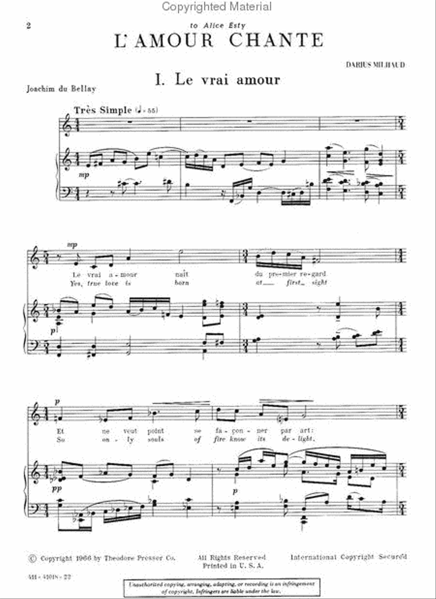 L'Amour Chante Chamber Music scores gallery preview page 2