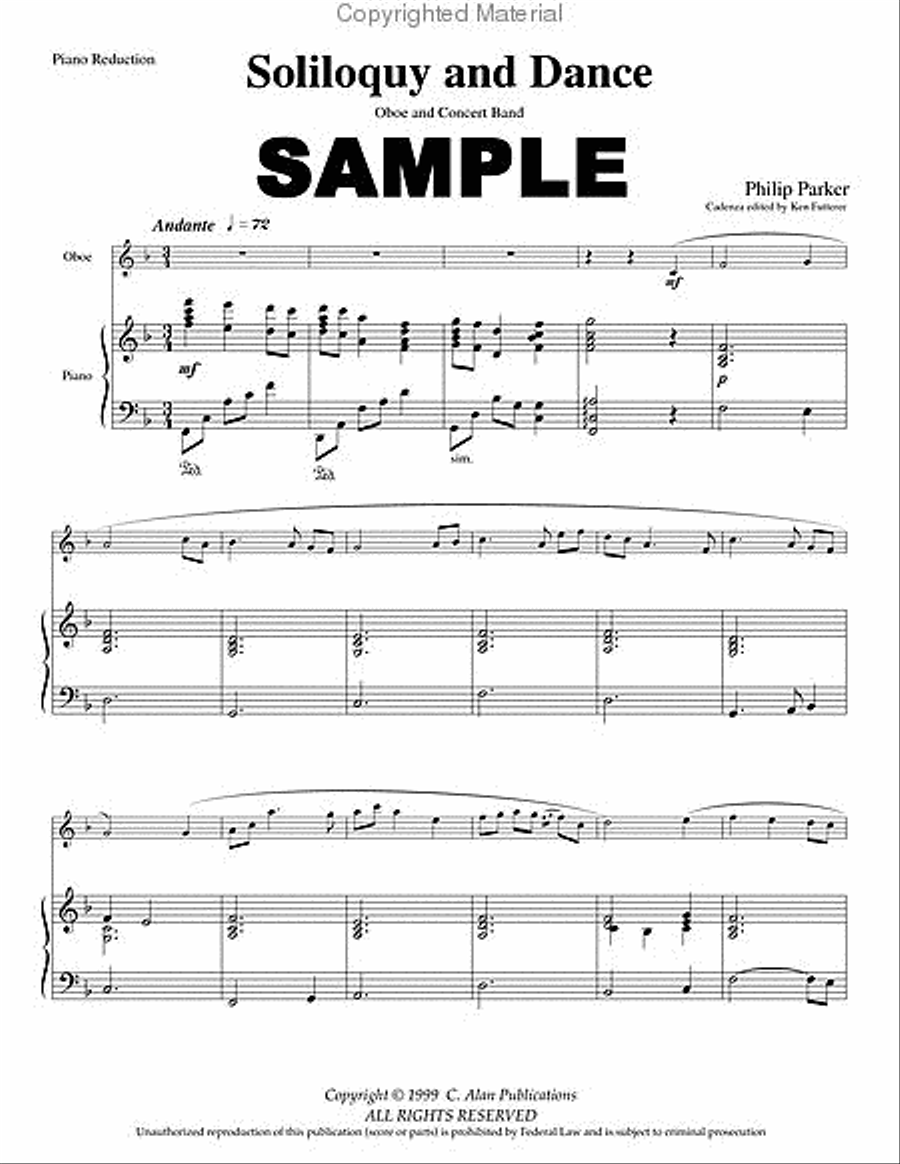 Soliloquy and Dance (piano reduction) Piano Accompaniment scores gallery preview page 2
