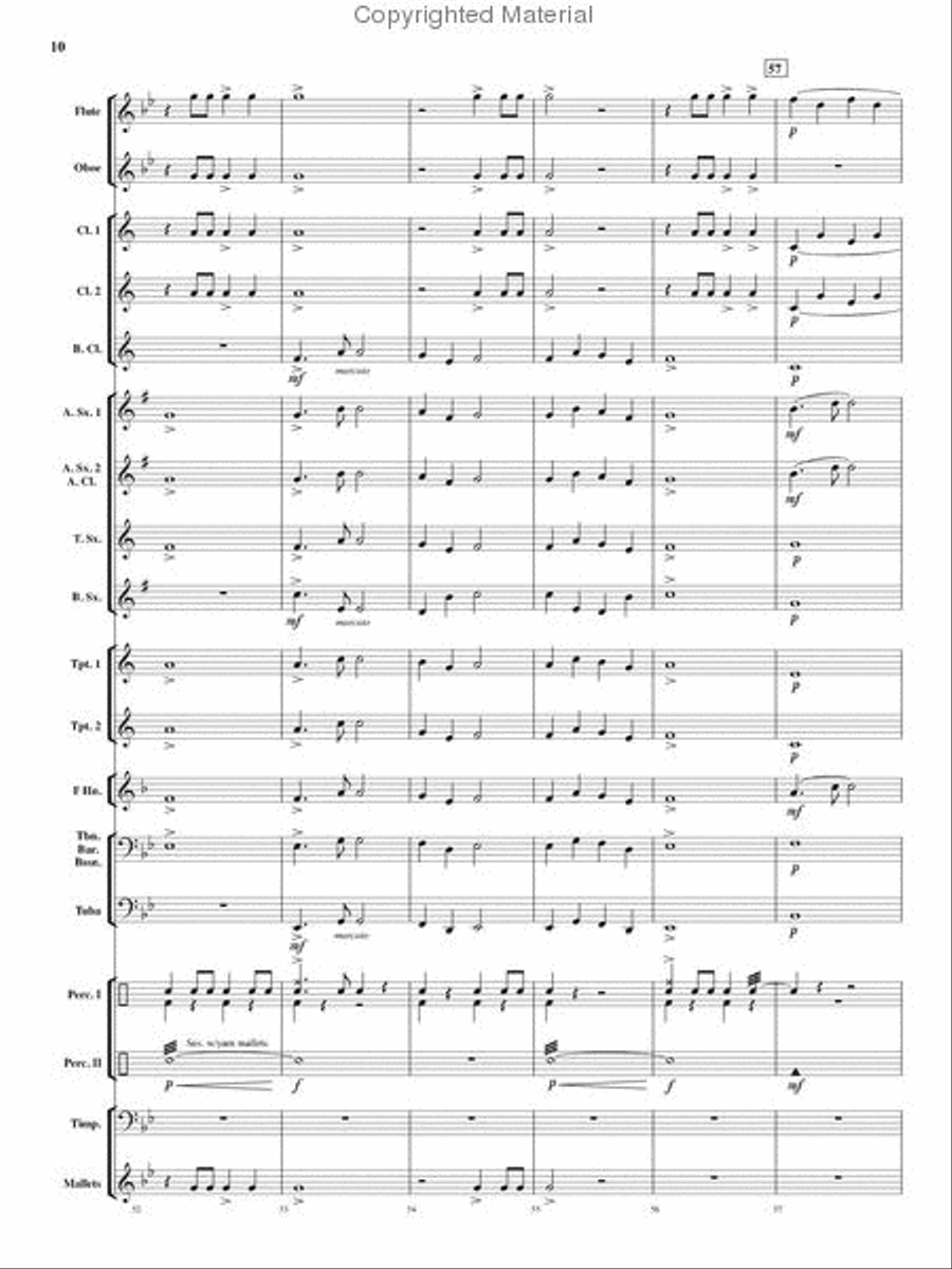 Fanfare for a New World Concert Band scores gallery preview page 10