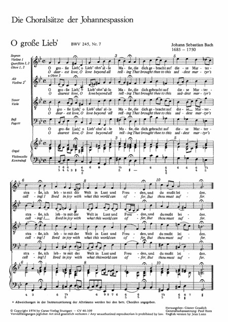 Die 11 Choralsatze der Johannespassion