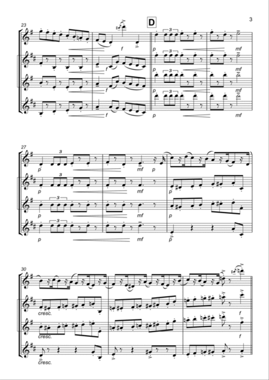 Nutcracker Suite -March: Saxophone Trio Woodwind Trio scores gallery preview page 3