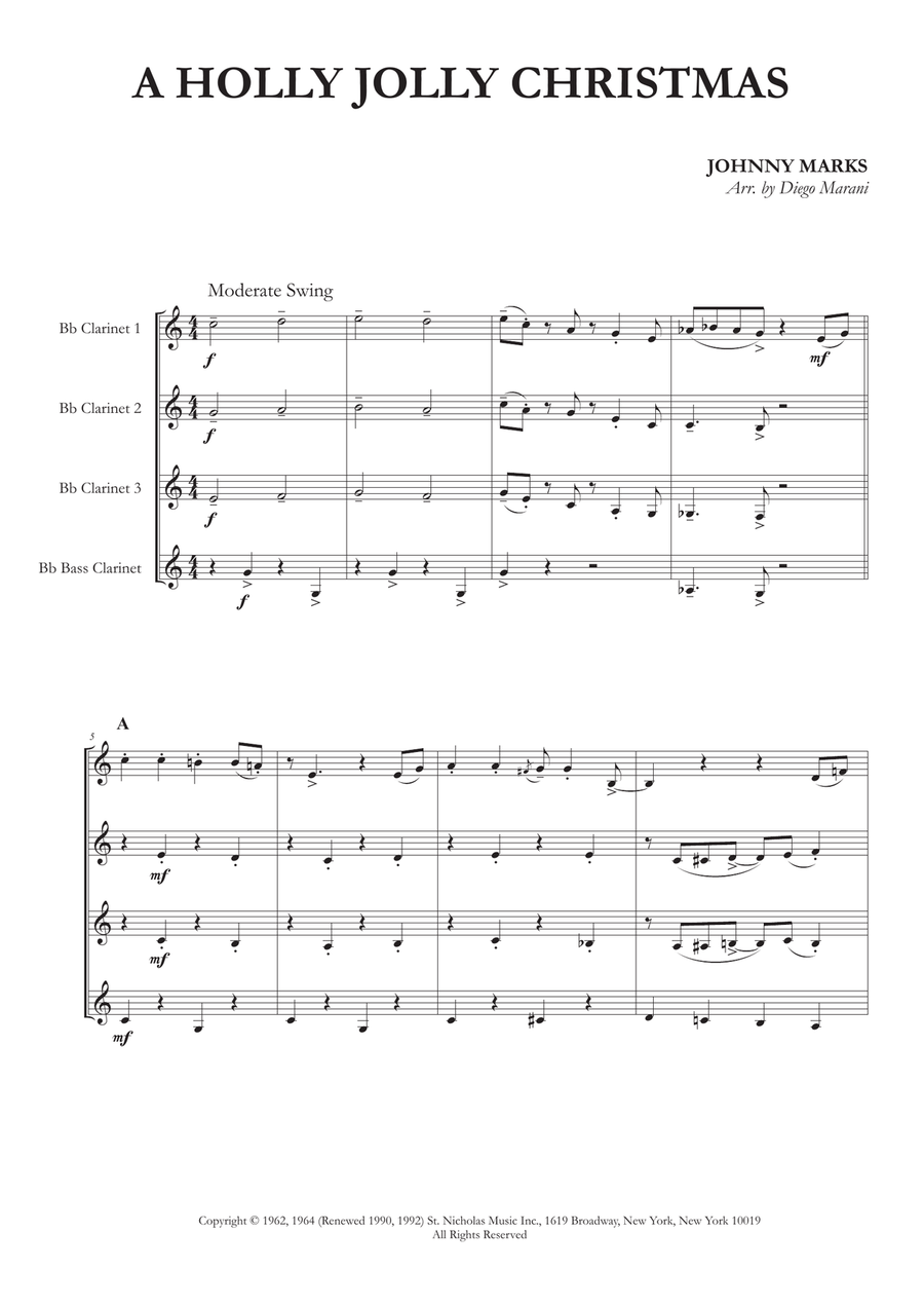 A Holly Jolly Christmas Woodwind Quartet scores gallery preview page 2