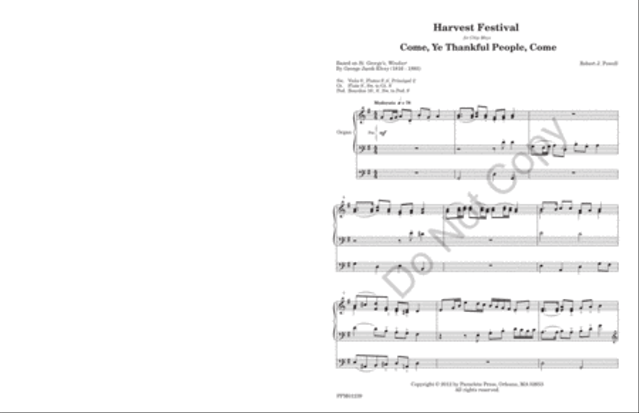 Harvest Festival: Four Organ Preludes on Thanksgiving Hymns Organ scores gallery preview page 4