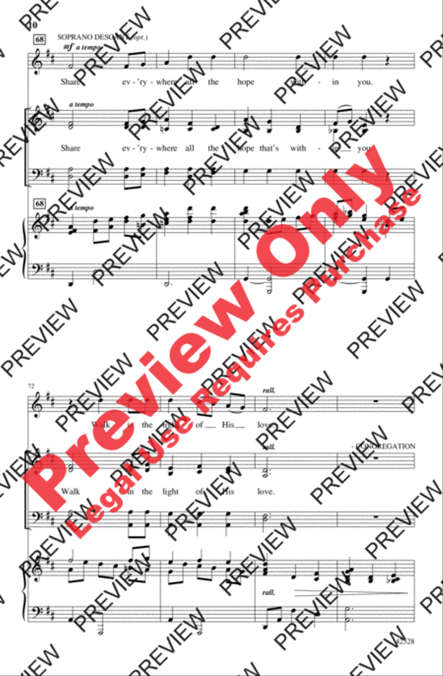 Walk in the Light Walk in the Light 4-Part scores gallery preview page 10