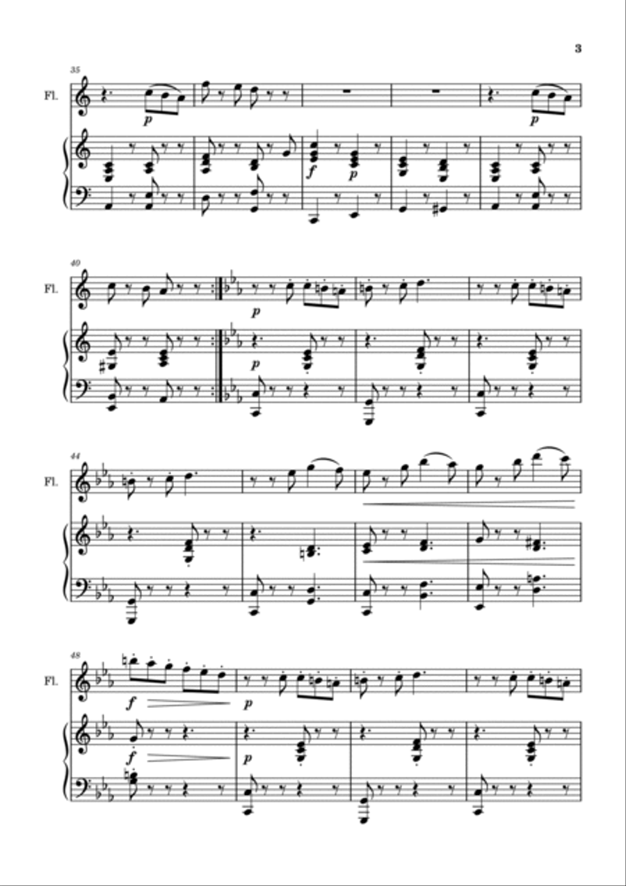 Funeral March of a Marionette Chamber Music scores gallery preview page 3
