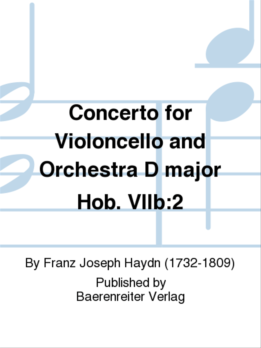 Concerto for Violoncello and Orchestra in D major Hob. VIIb:2 Piano scores gallery preview page 1