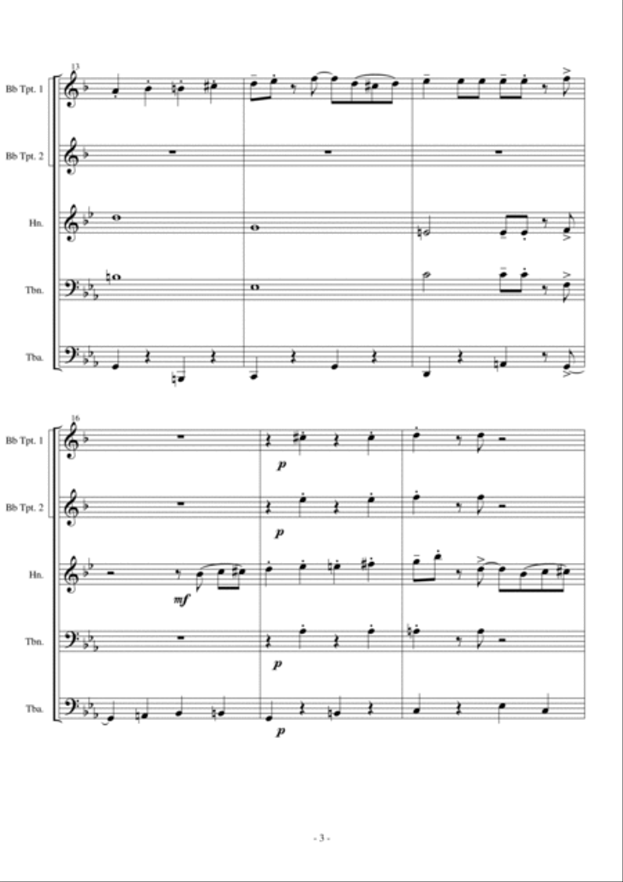 Friend Like Me Brass Ensemble scores gallery preview page 5