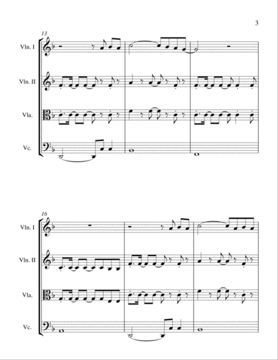 A Sky Full Of Stars String Quartet scores gallery preview page 5