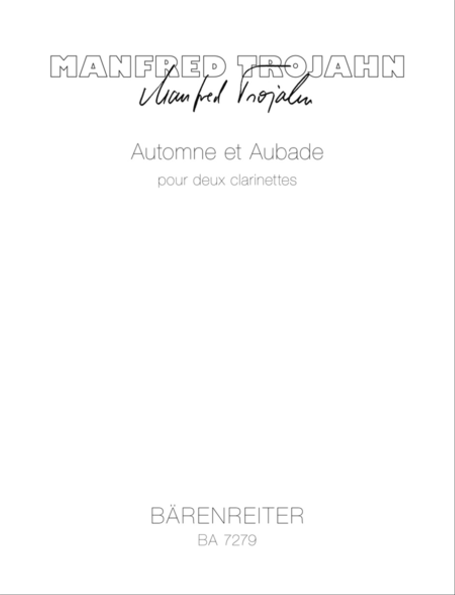 Automne et Aubade pour deux clarinettes Clarinet Duet scores gallery preview page 1