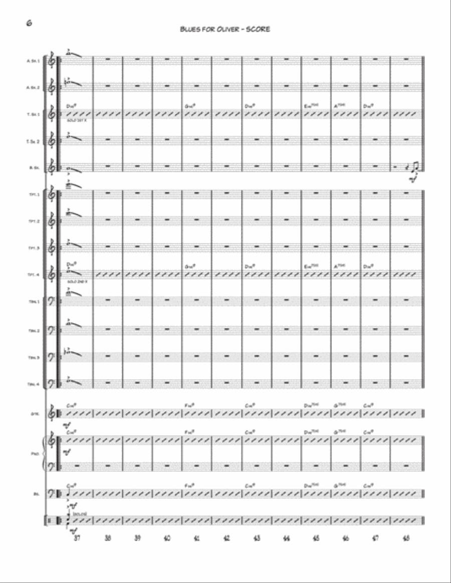 Blues for Oliver Blues for Oliver Jazz Ensemble scores gallery preview page 6
