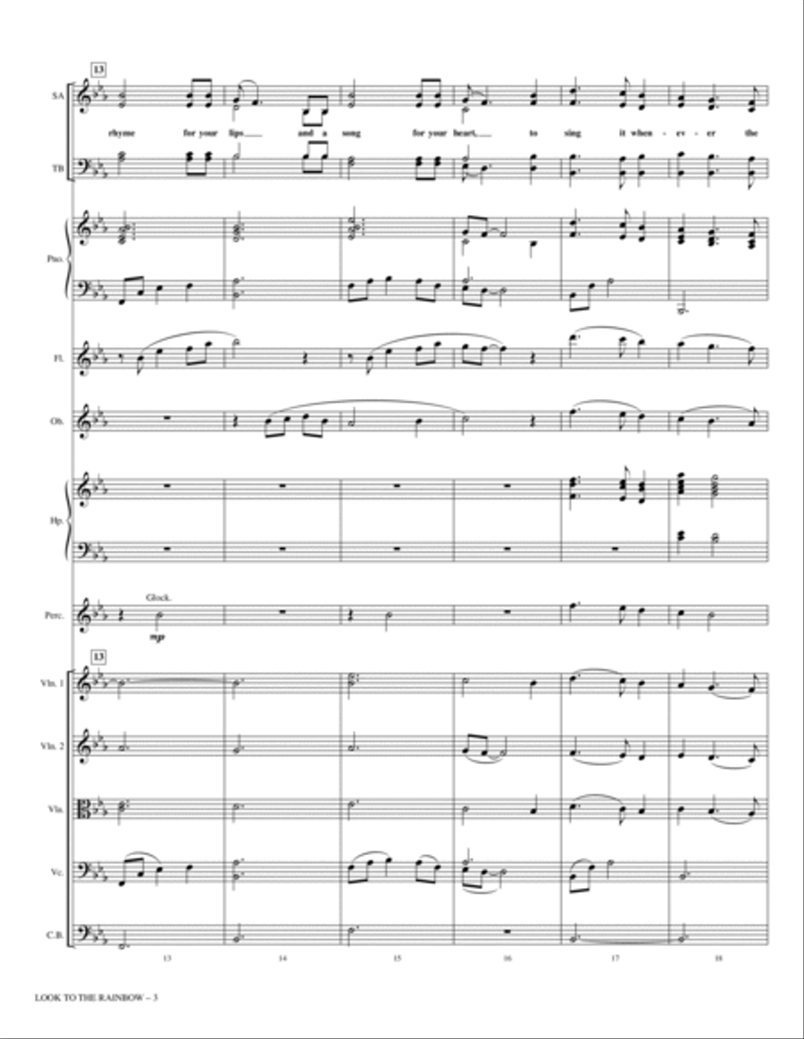 Look To The Rainbow (from Finian's Rainbow) - Full Score Choir scores gallery preview page 3