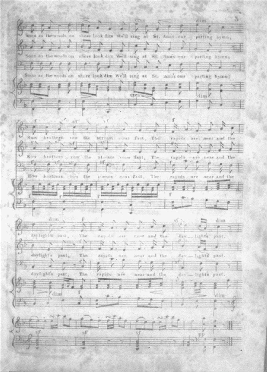The Rapids. A Canadian Boat Song 3-Part scores gallery preview page 2