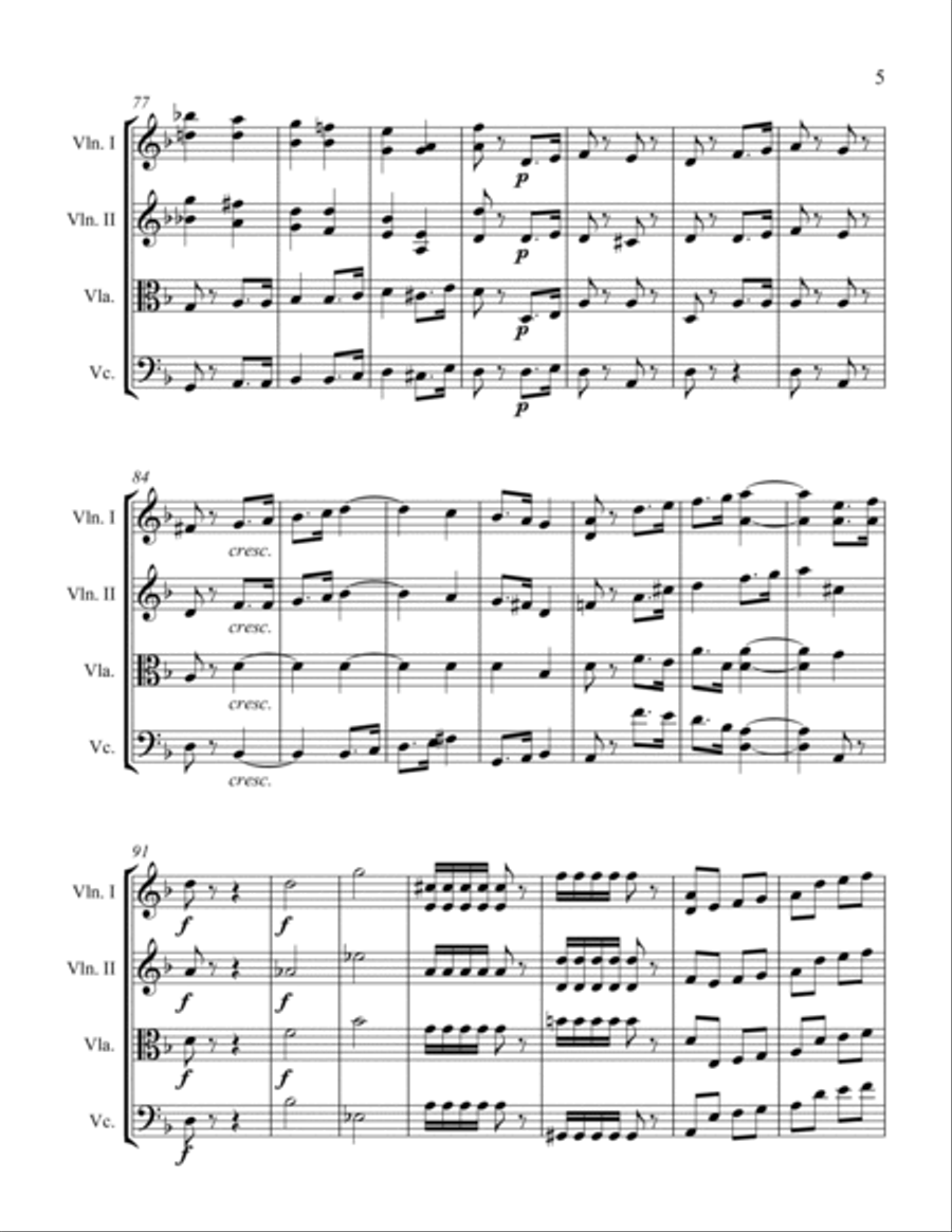 Strange Man String Quartet scores gallery preview page 5