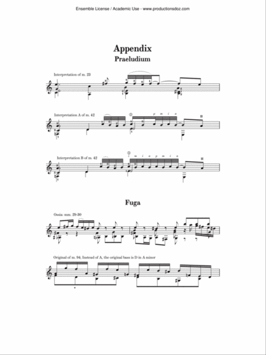 Praeludium and Fuga, BWV 539 Classical Guitar scores gallery preview page 3
