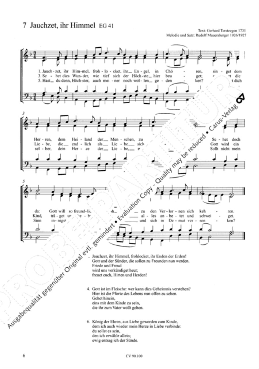 Chorsatze zum Evangelischen Gesangbuch Choir scores gallery preview page 11