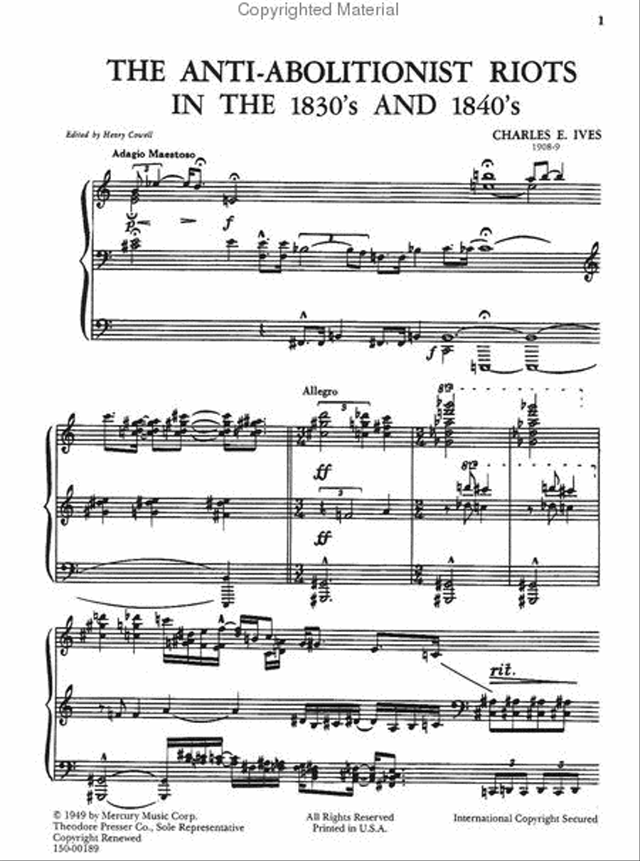 The Anti-Abolitionist Riots in the 1830's and 1840's Chamber Music scores gallery preview page 2
