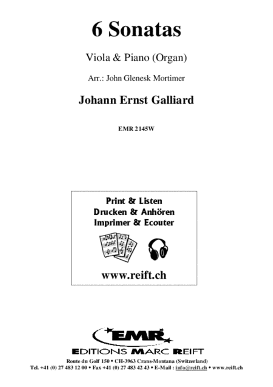 6 Sonatas Viola scores gallery preview page 2