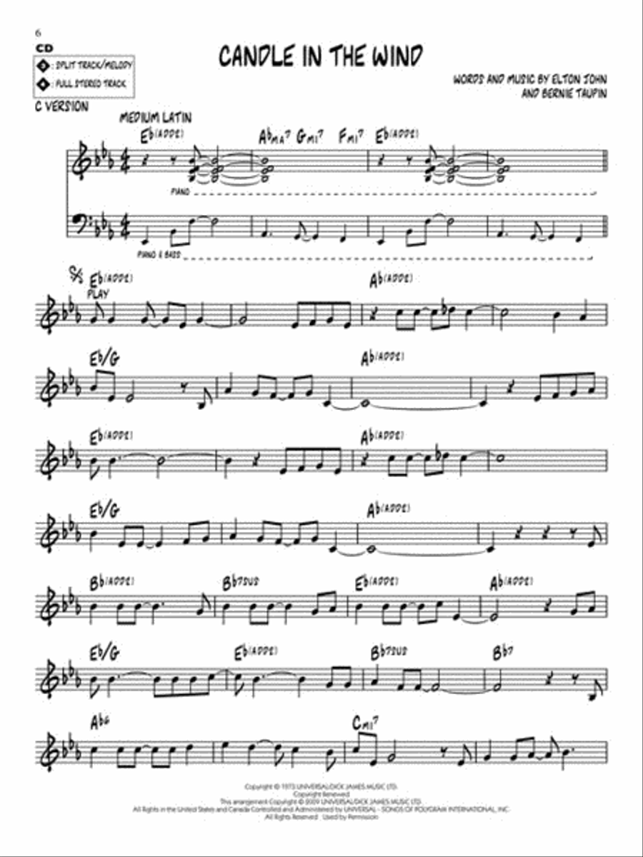Elton John C Instrument scores gallery preview page 4