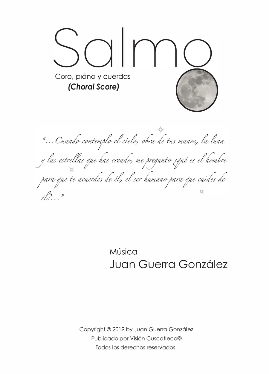 Salmo 8 (Partitura Coral - Choral Score) Divisi scores gallery preview page 1