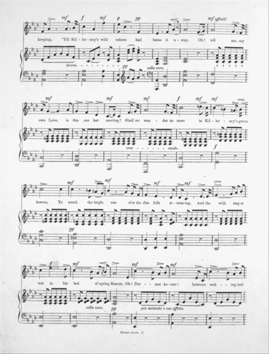 Dermot Astore. The Reply to Kathleen Mavourneen Voice scores gallery preview page 3