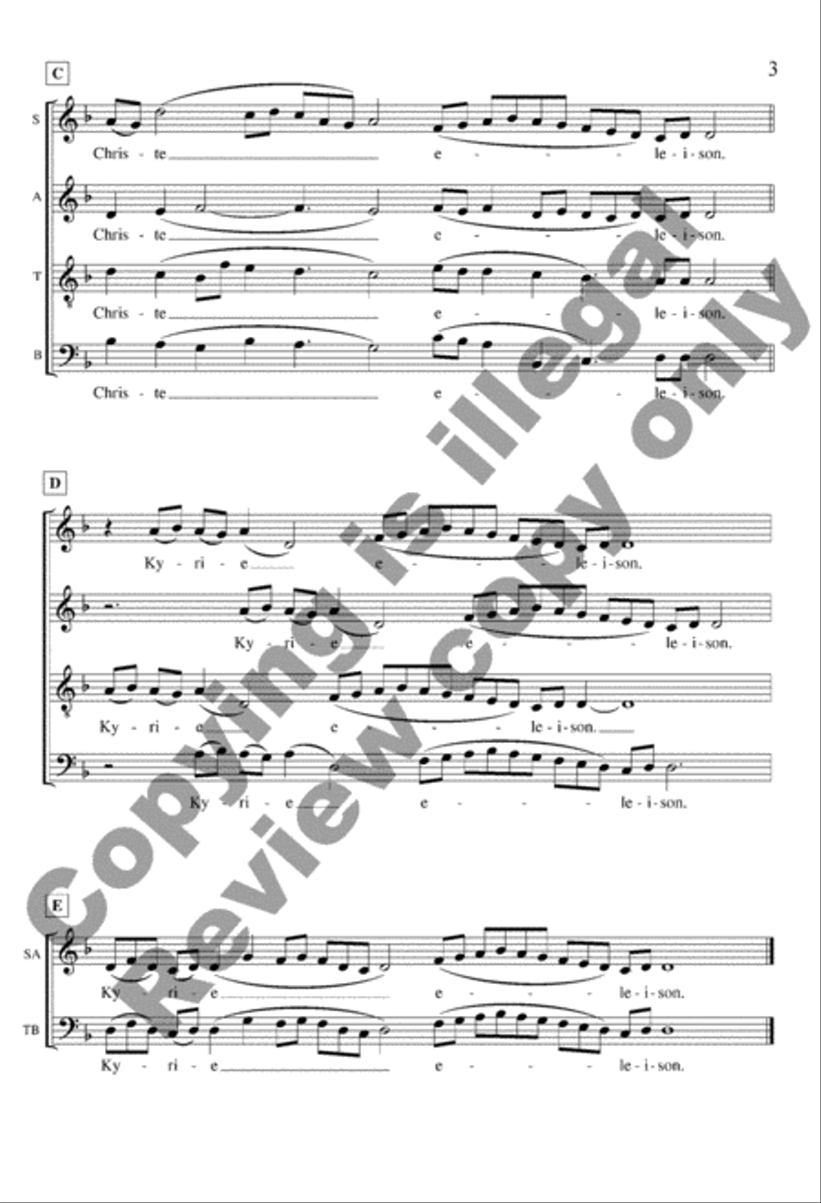 Missa Brevis 4-Part scores gallery preview page 3
