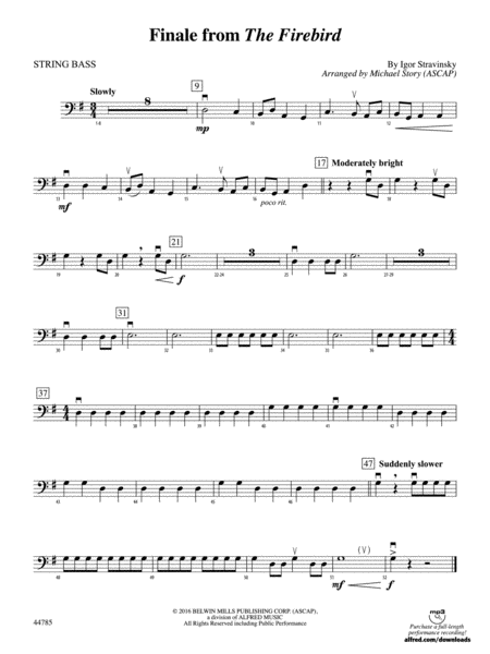 Finale from The Firebird: String Bass