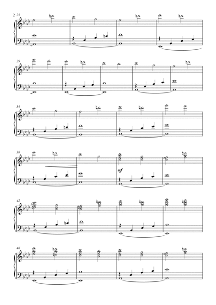 Kingdom Hearts Theme Piano Solo scores gallery preview page 2