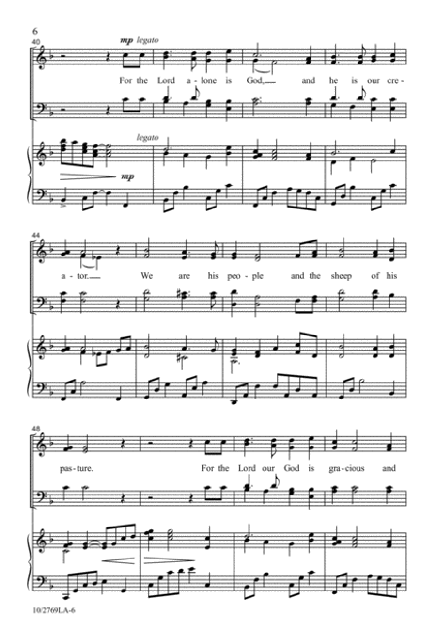 Jubilate, Sing to God 4-Part scores gallery preview page 6