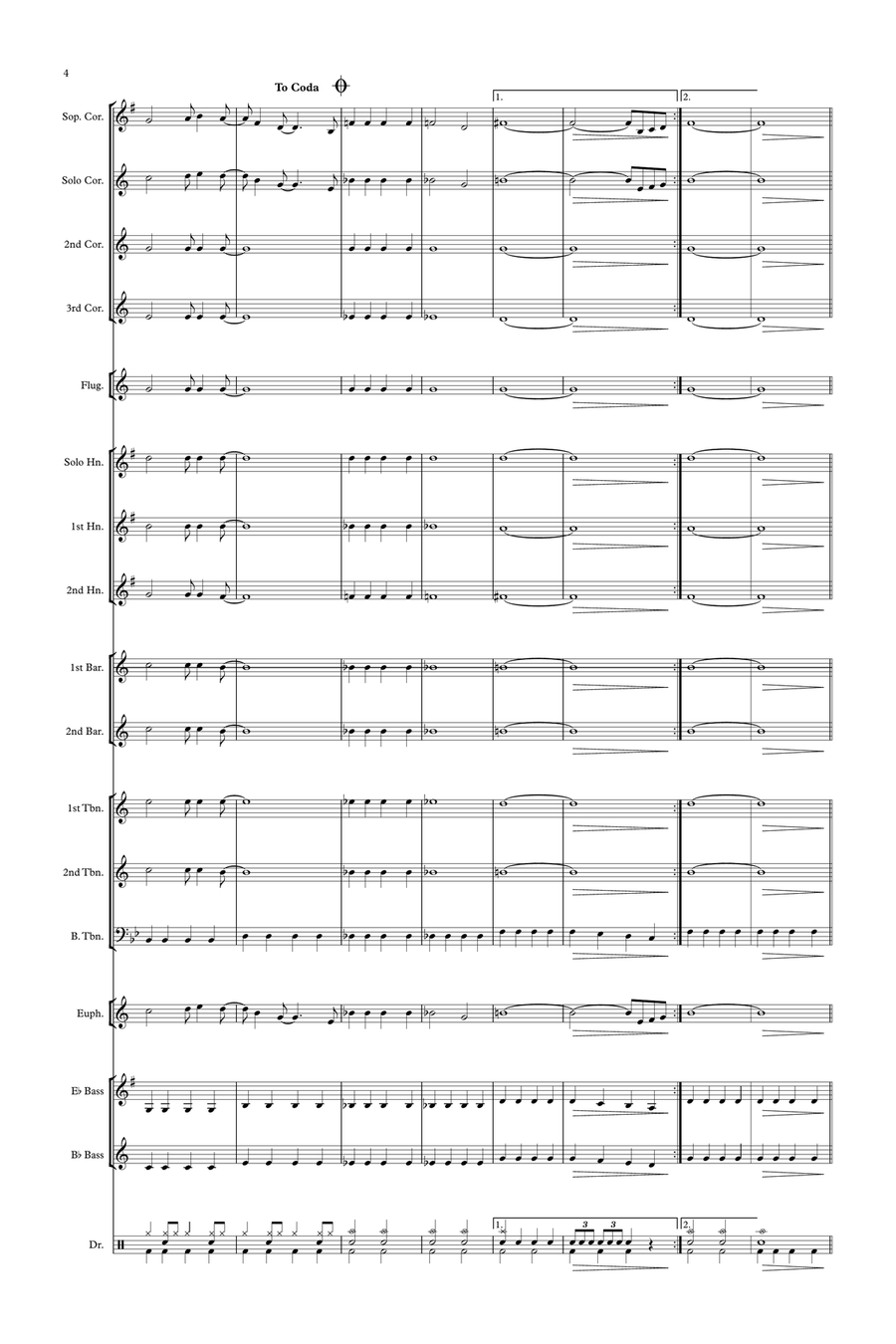 Merry Xmas Everybody Brass Band scores gallery preview page 4