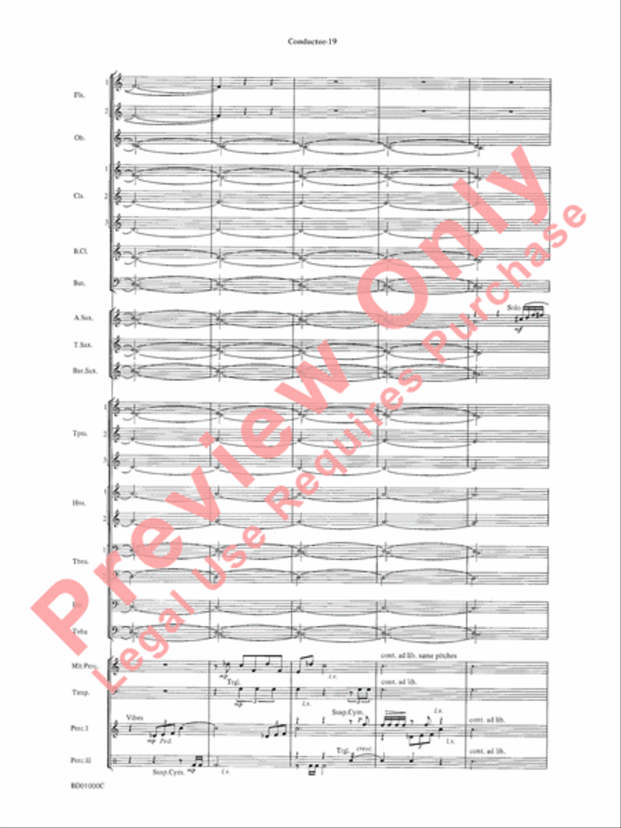 Chant Rituals Chant Rituals Concert Band scores gallery preview page 22