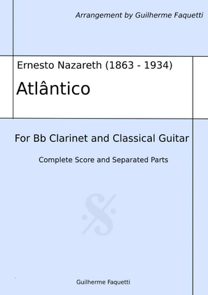 Book cover for Ernesto Nazareth - Atlântico. Arrangement for Bb Clarinet and Classical Guitar