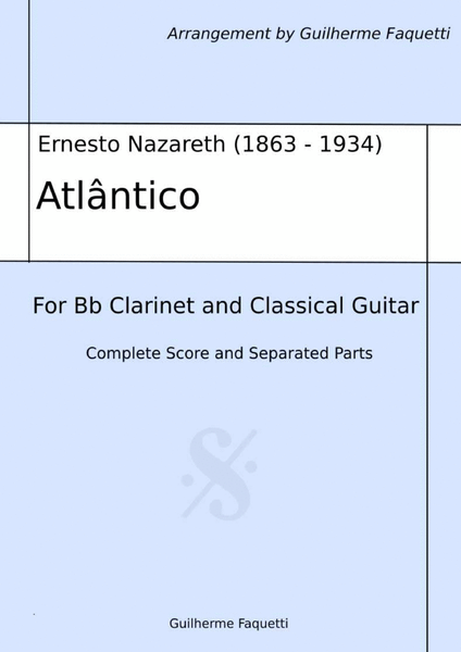 Ernesto Nazareth - Atlântico. Arrangement for Bb Clarinet and Classical Guitar image number null