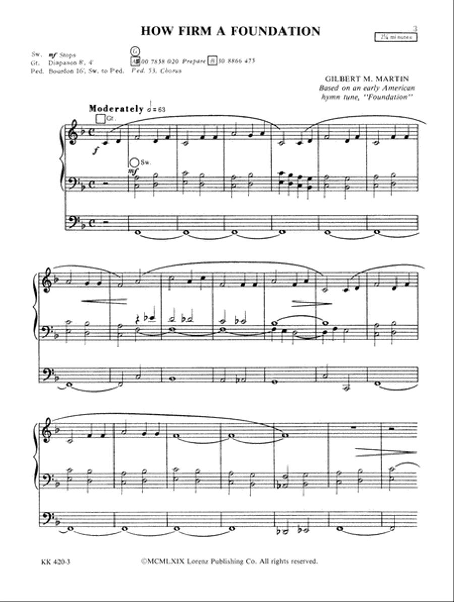 Organ Hymn Arrangements by Gilbert M. Martin Organ Solo scores gallery preview page 2