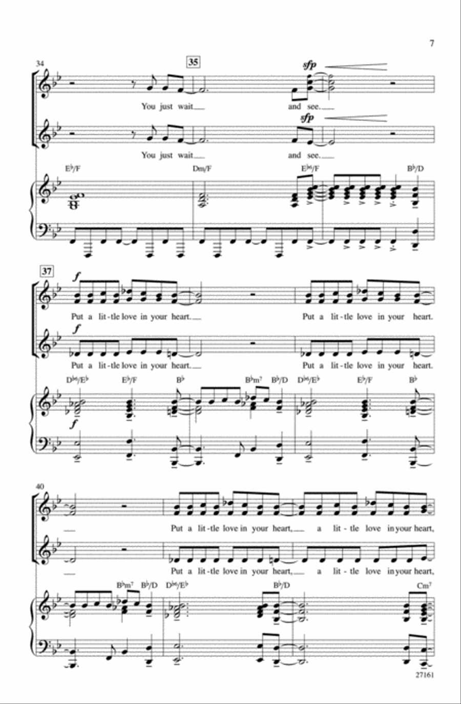 Put a Little Love in Your Heart Choir scores gallery preview page 5