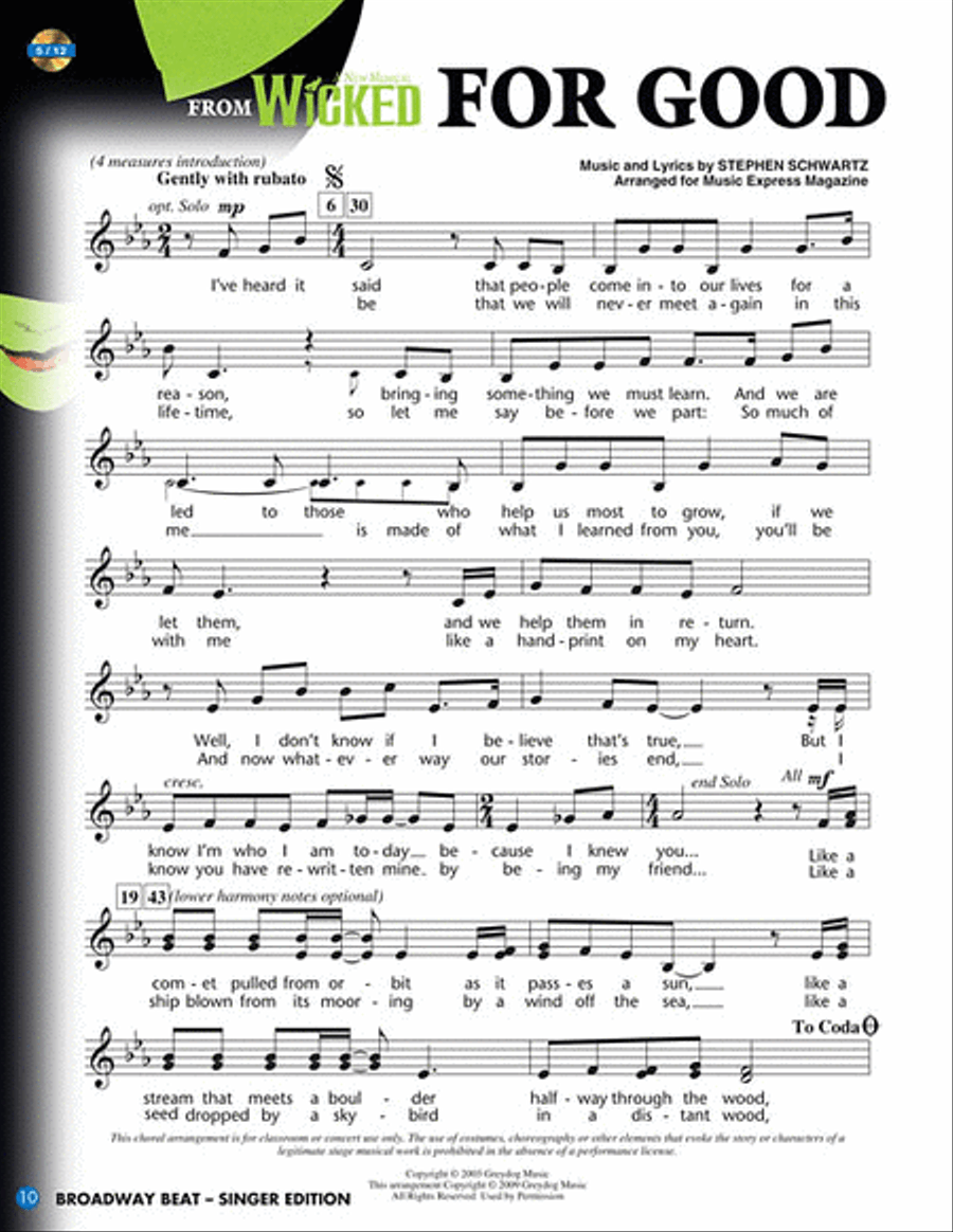 Broadway Beat Choir scores gallery preview page 4