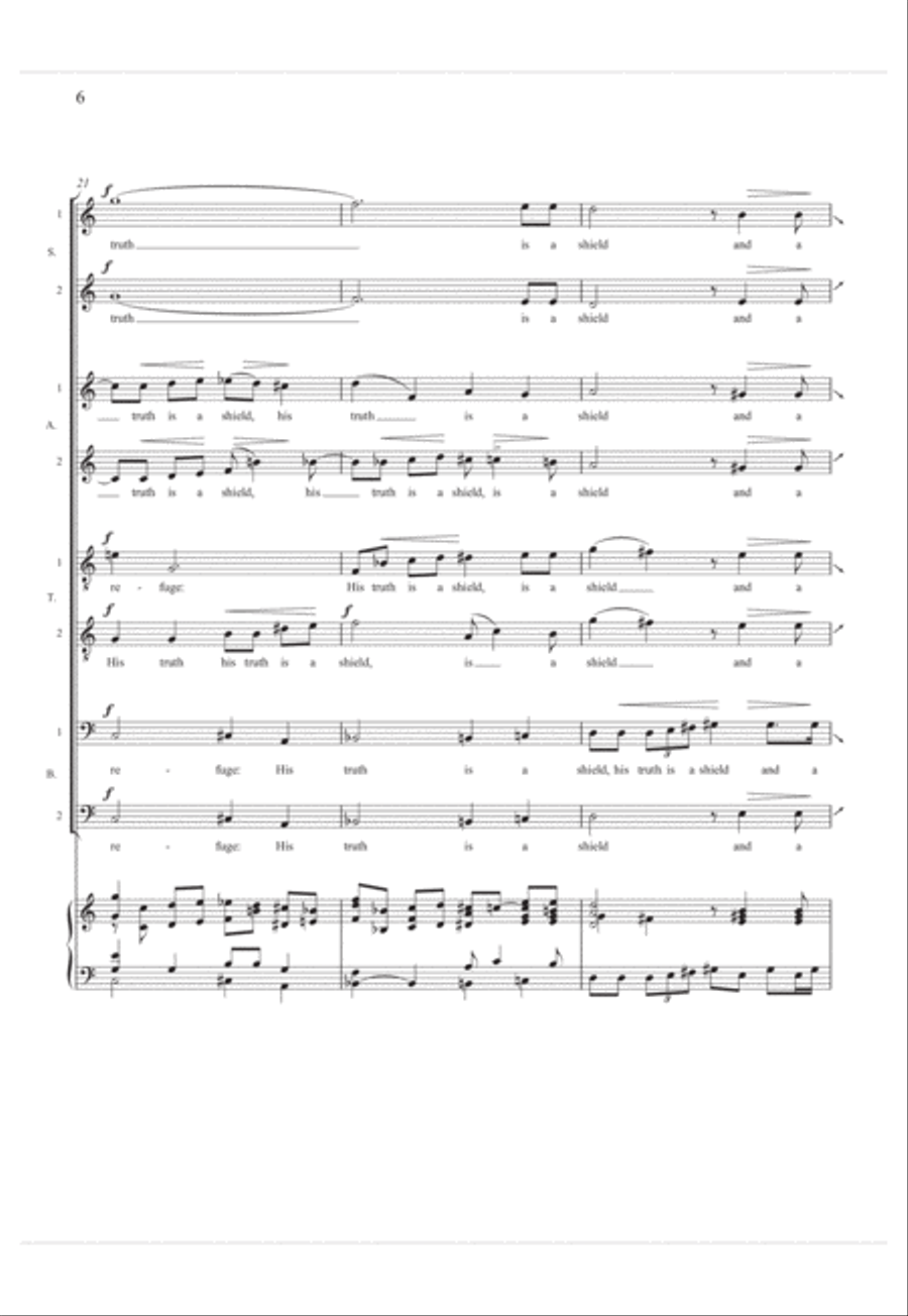 He that dwelleth in the secret place of the Most High SSAATTBB scores gallery preview page 6