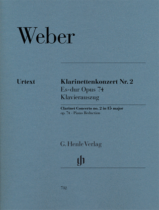 Book cover for Clarinet Concerto No. 2 in E-flat Major, Op. 74