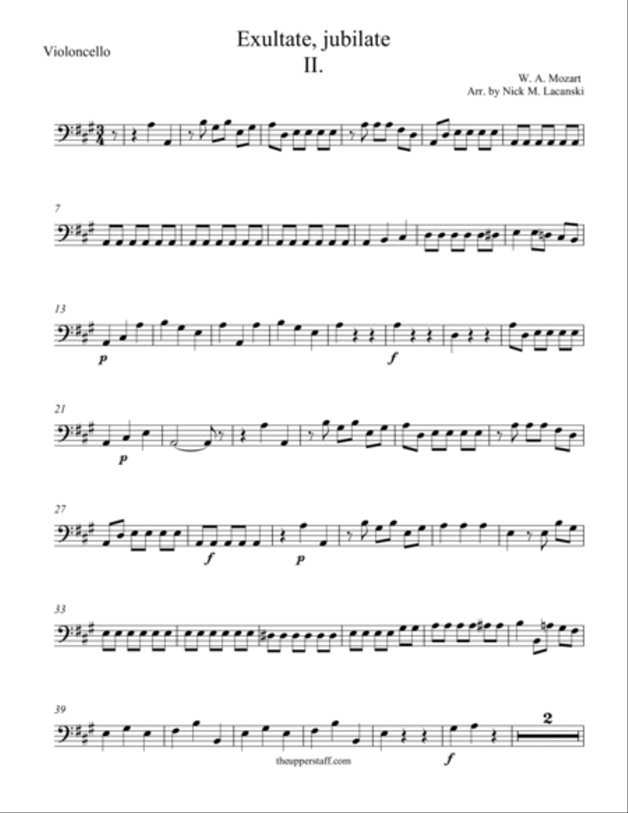 Exultate jubilate Second Movement Alleluia String Orchestra scores gallery preview page 4