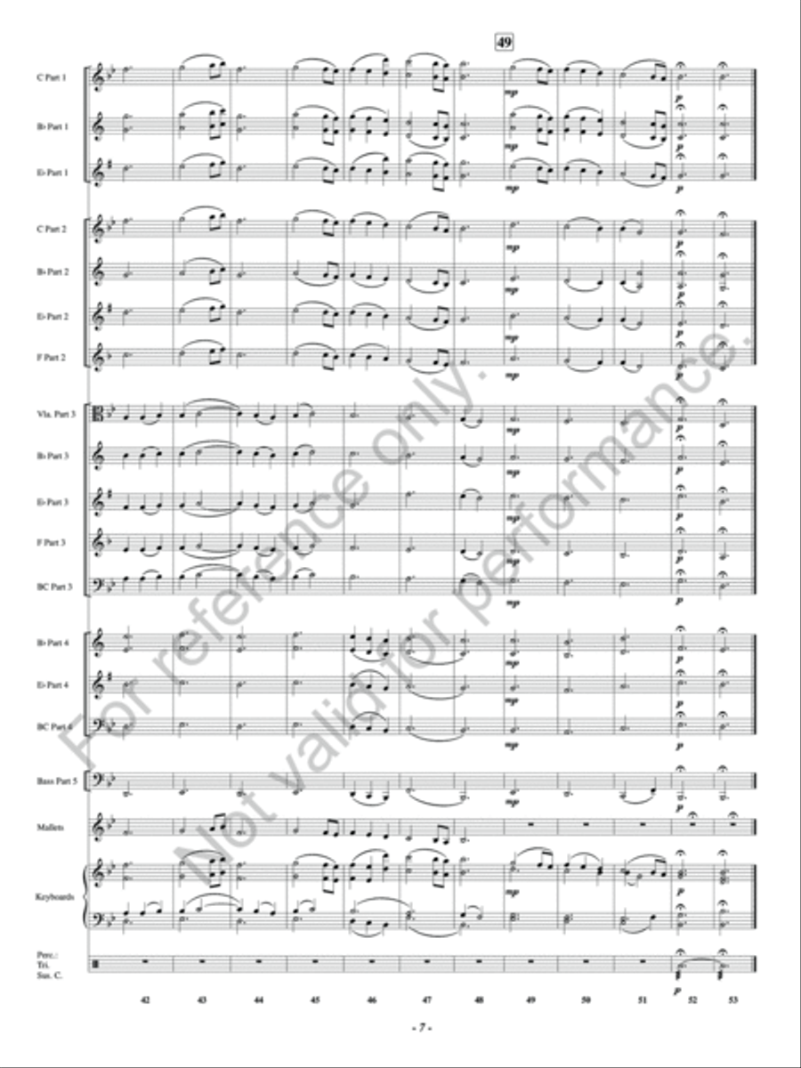 A Song For Friends Concert Band scores gallery preview page 8
