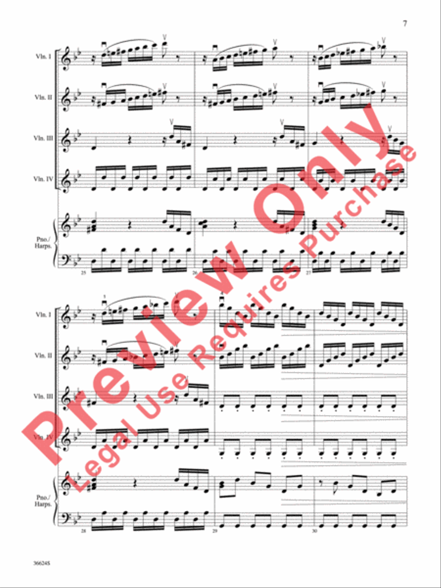 Violins Go Vivaldi -- Two Movements for Violin Quartet Small Ensemble scores gallery preview page 8