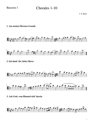 Bach Chorales - Bassoon Quartet