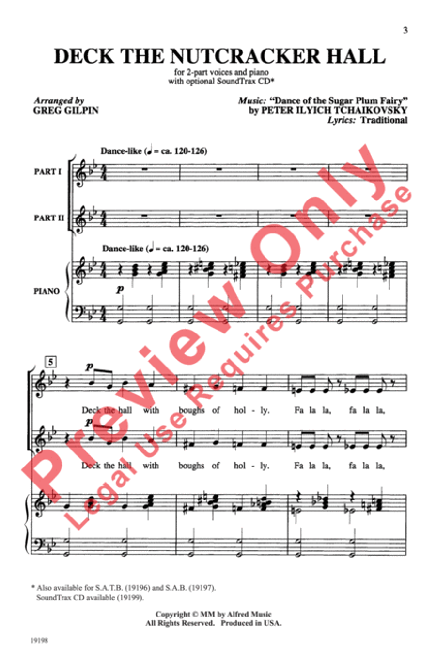 Deck the Nutcracker Hall 2-Part scores gallery preview page 12