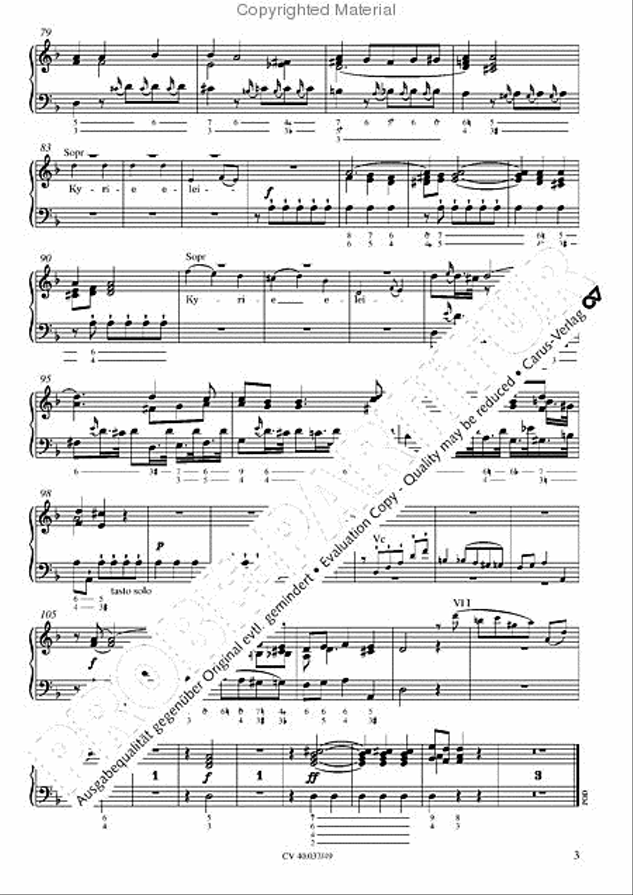 Kyrie in D minor Orchestra scores gallery preview page 4