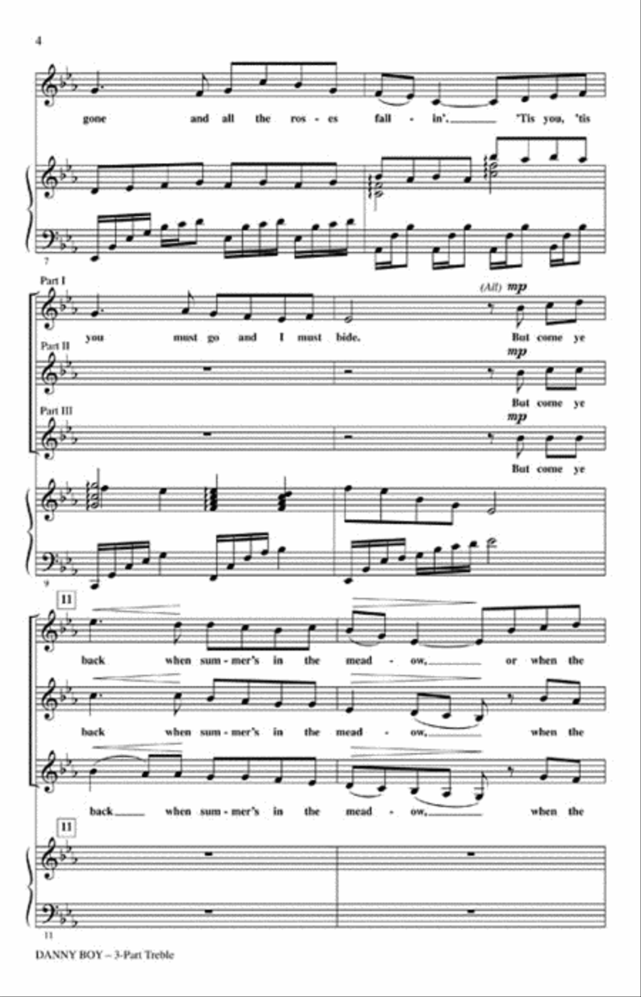 Danny Boy 3-Part scores gallery preview page 3
