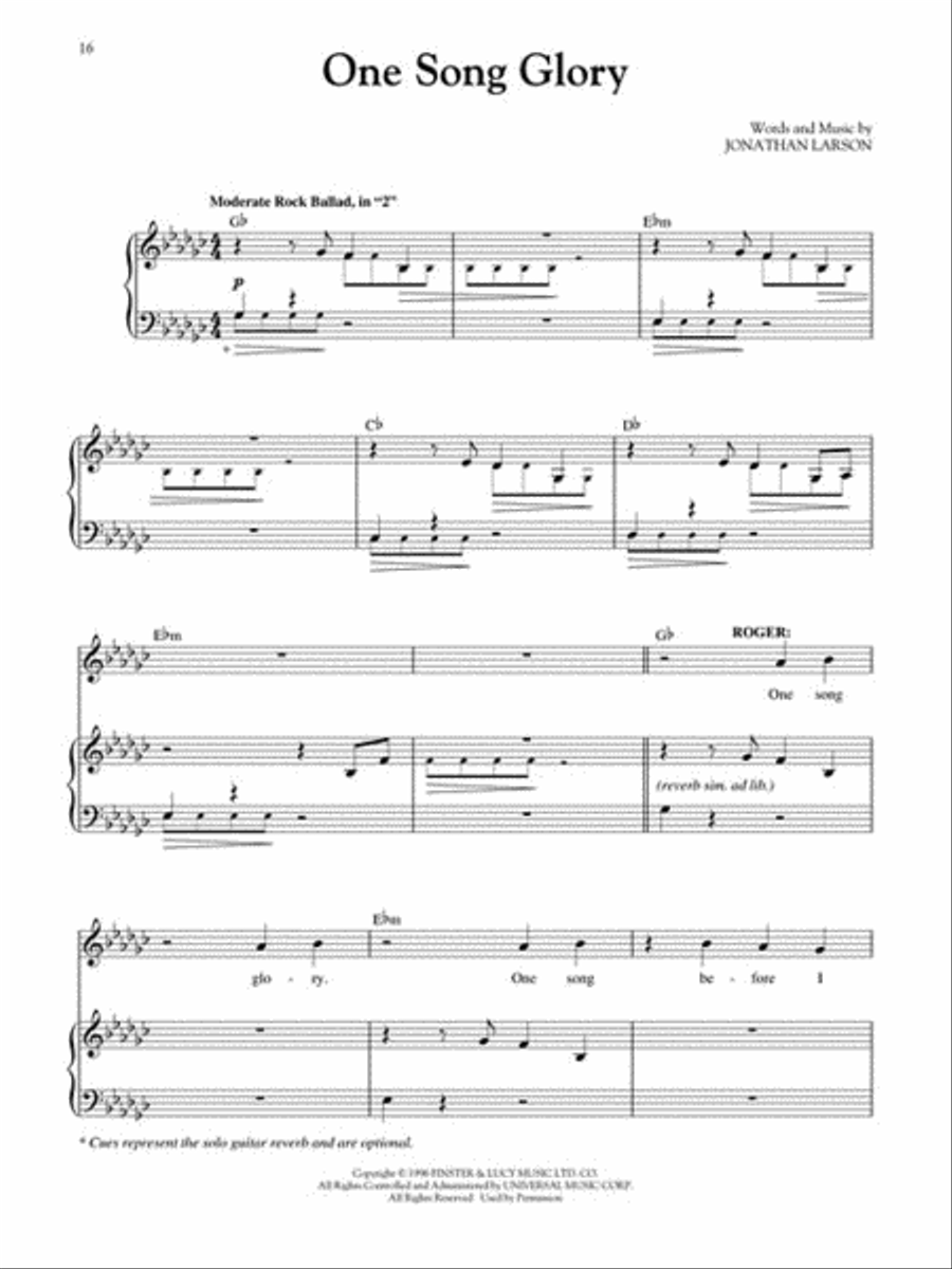 Rent Rent Piano, Vocal scores gallery preview page 3