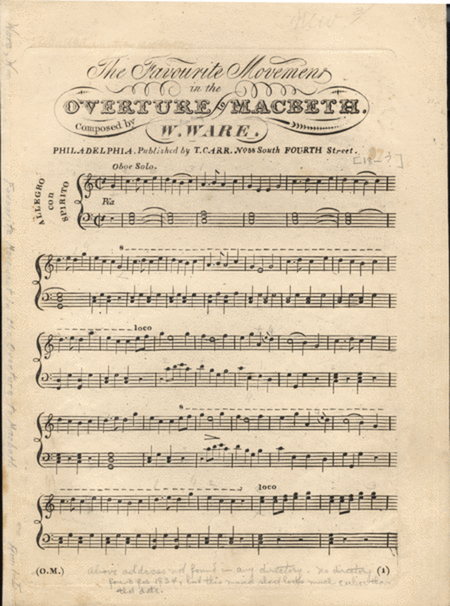 The Favourite Movement in the Overture to Macbeth