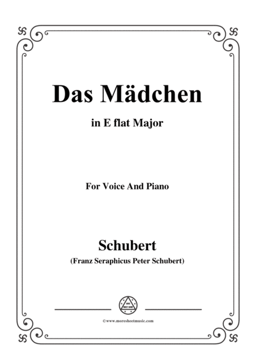 Schubert-Das Mädchen,in E flat Major,for Voice&Piano image number null