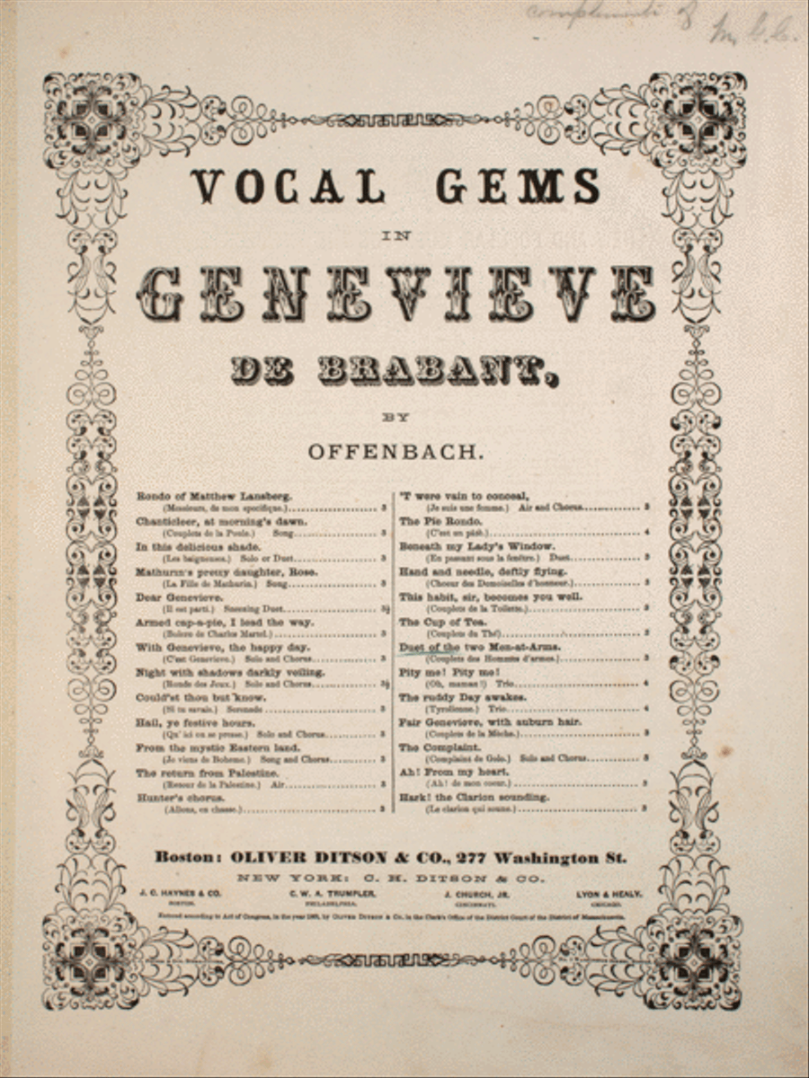 Duet of the Two Men-at-arms (Couplets des Hommes D'Armes) Voice scores gallery preview page 1